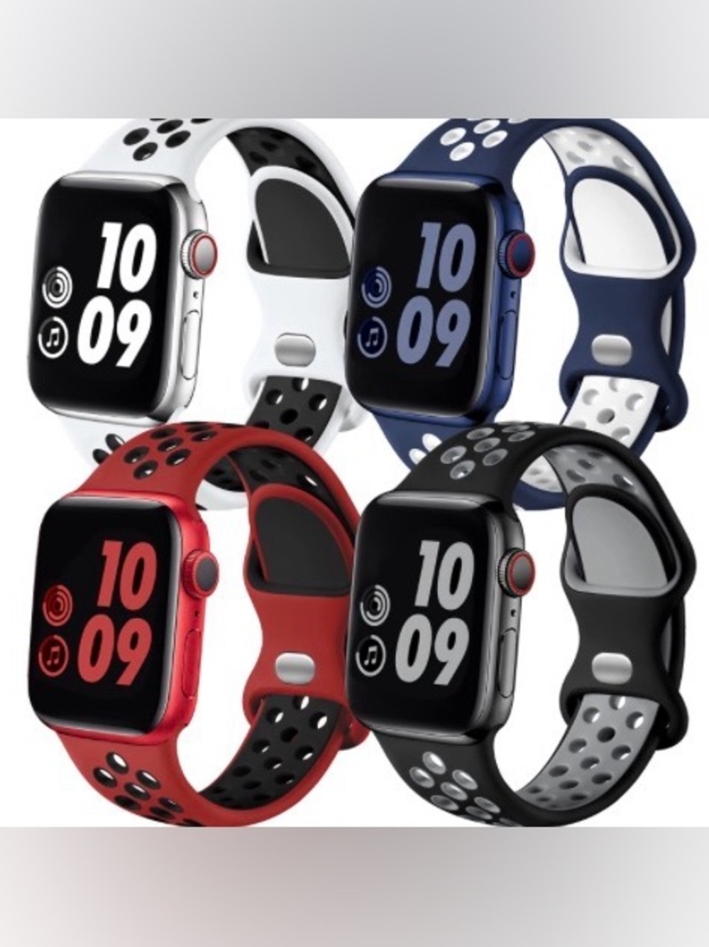 Adorve Sport Silicone Bands Compatible w/Apple Watch (38-49mm) #13